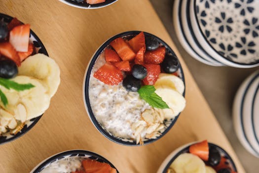 fresh berries on oatmeal