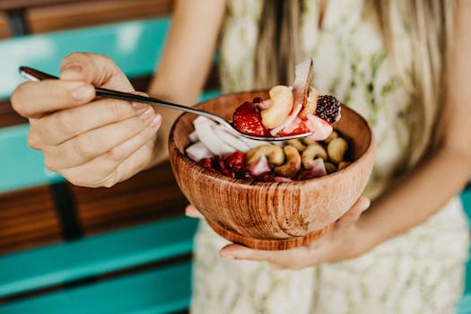 colorful salad with berries and nuts