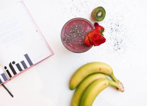 smoothie with berries and greens