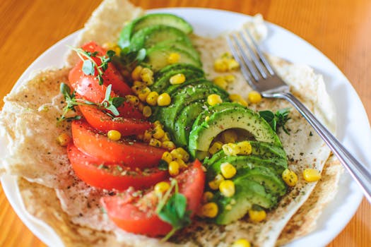 colorful plate of Mediterranean food