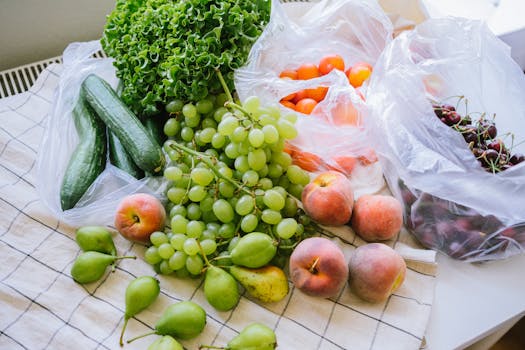 colorful fruits and vegetables on a table