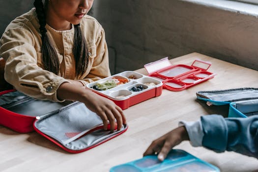 meal prep containers with healthy meals