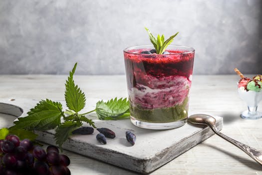 A vibrant smoothie with rare superfoods