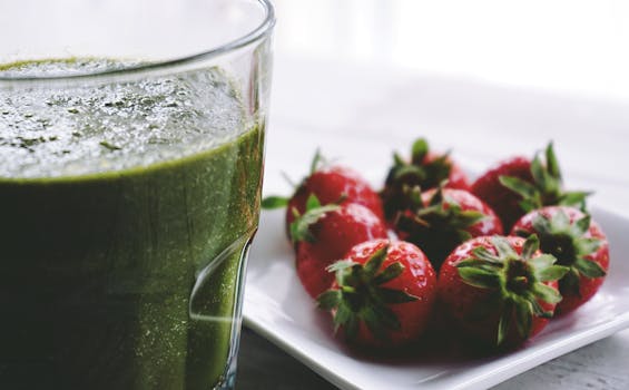 smoothie with greens and fruits